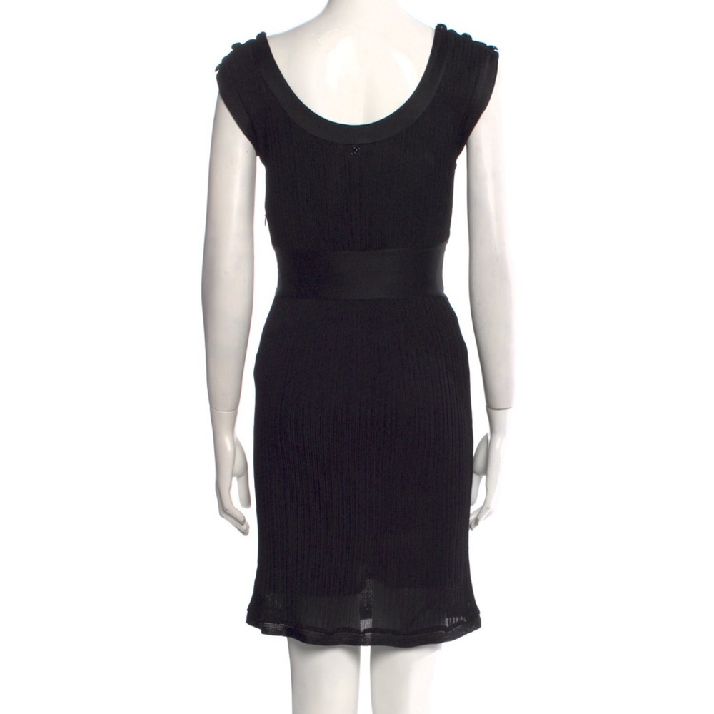 Chanel Black Vintage Sheath Dress Size 42